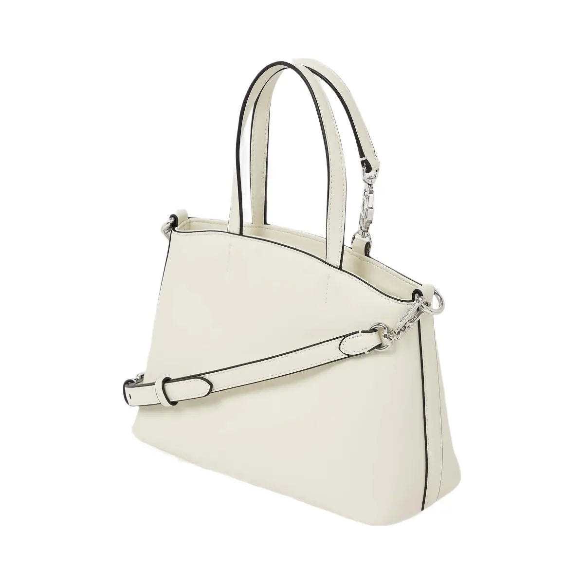 Karl Lagerfeld Ikon Smooth Small Tote Bag Off White