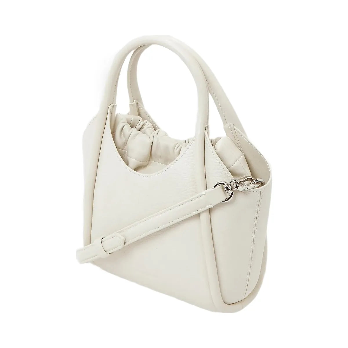 Karl Lagerfeld Autograph Patch Mini Tote Bag Off White