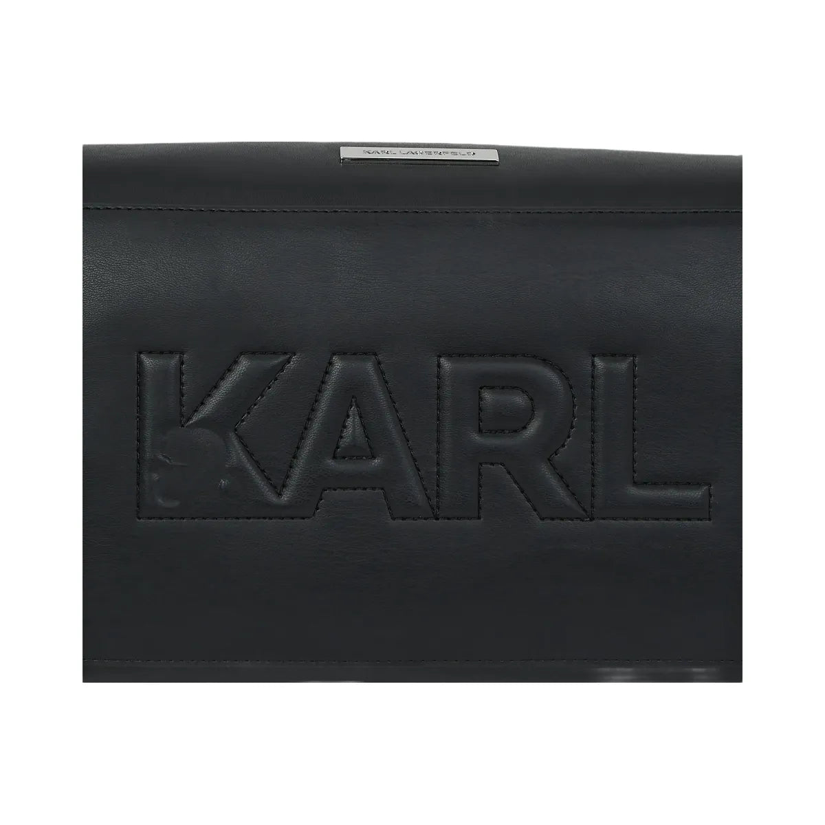 Karl Lagerfeld Ikon Smooth Cargo Shoulder Bag Black
