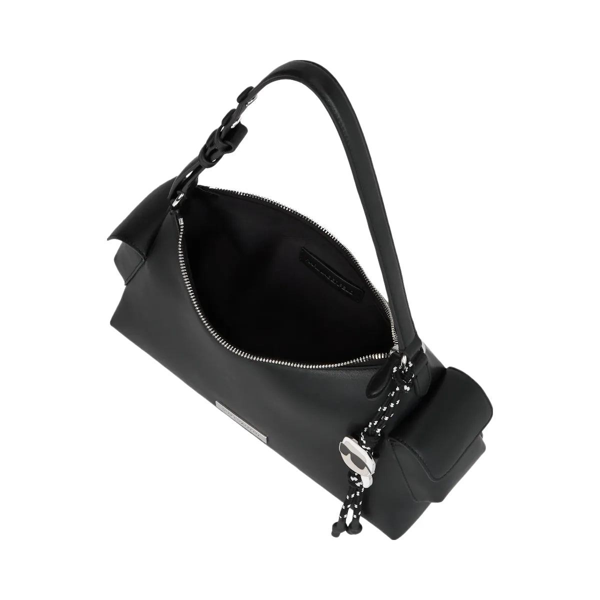 Karl Lagerfeld Ikon Smooth Cargo Shoulder Bag Black