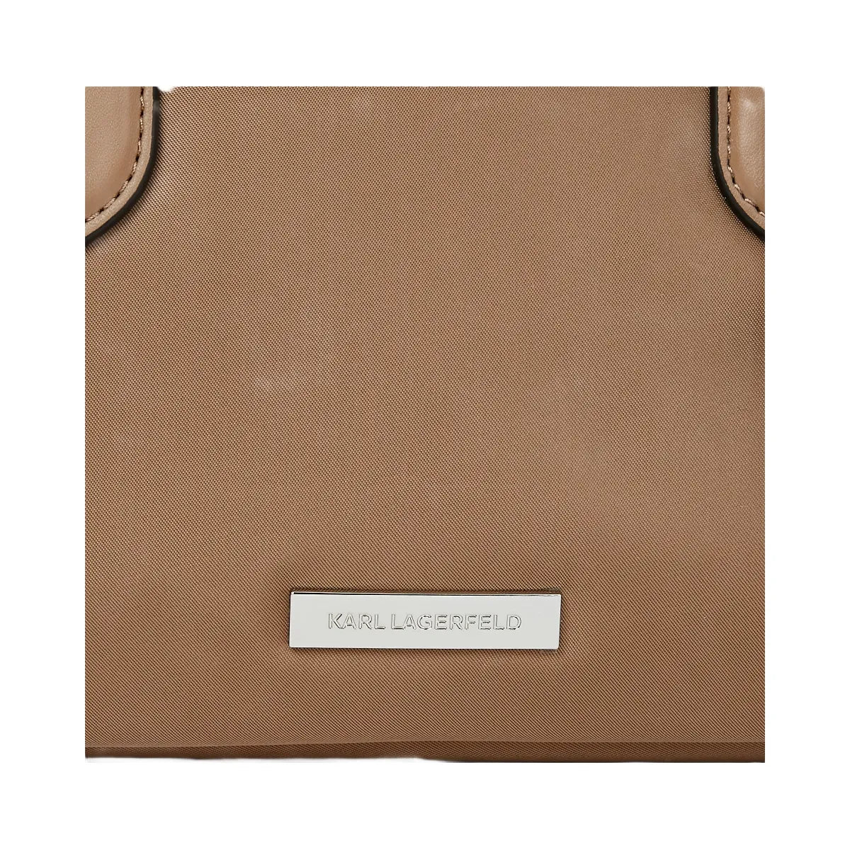 Karl Lagerfeld Ikon Nylon Bowling Bag Mushroom Brown