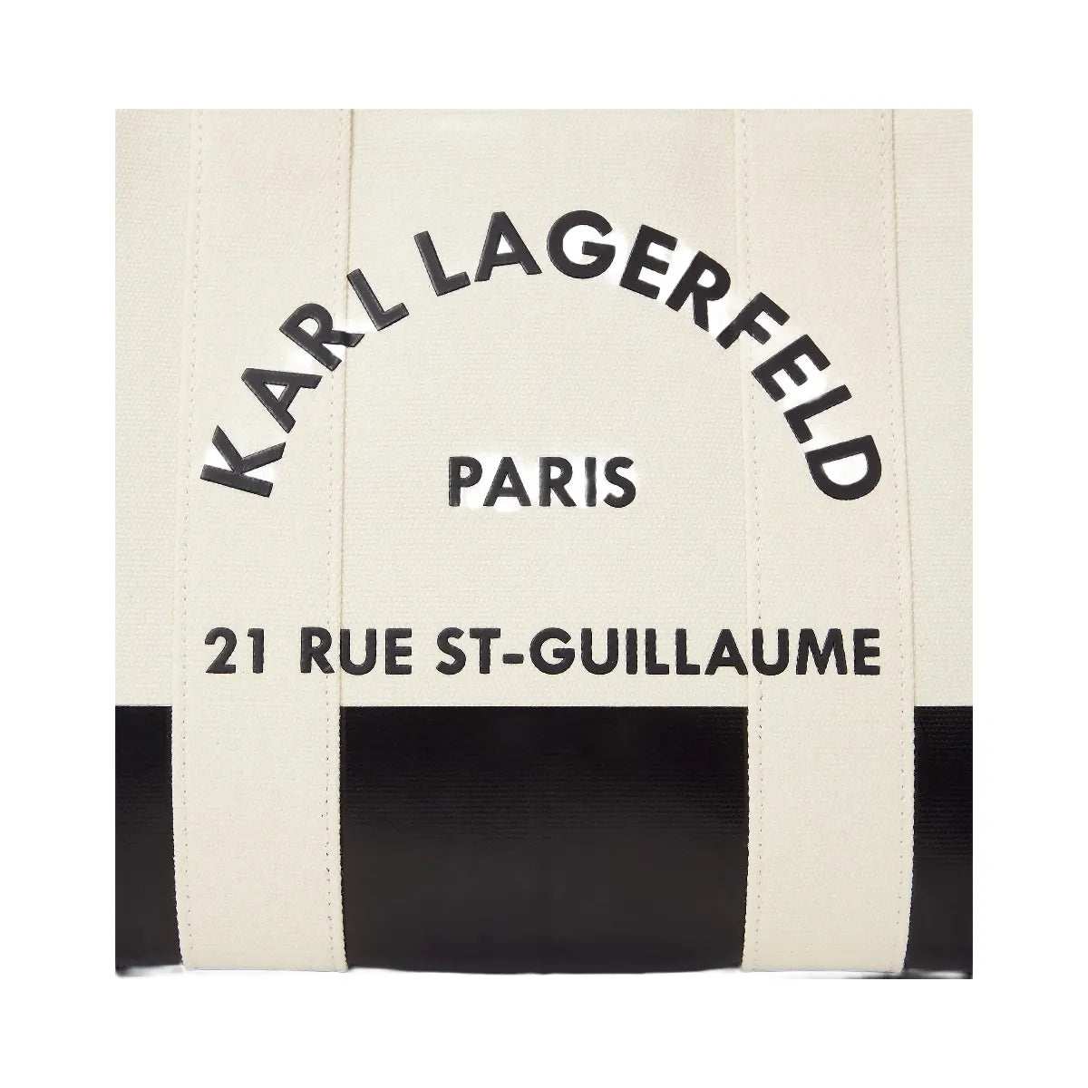 Karl Lagerfeld Rue St-Guillaume Medium Tote Bag White Black