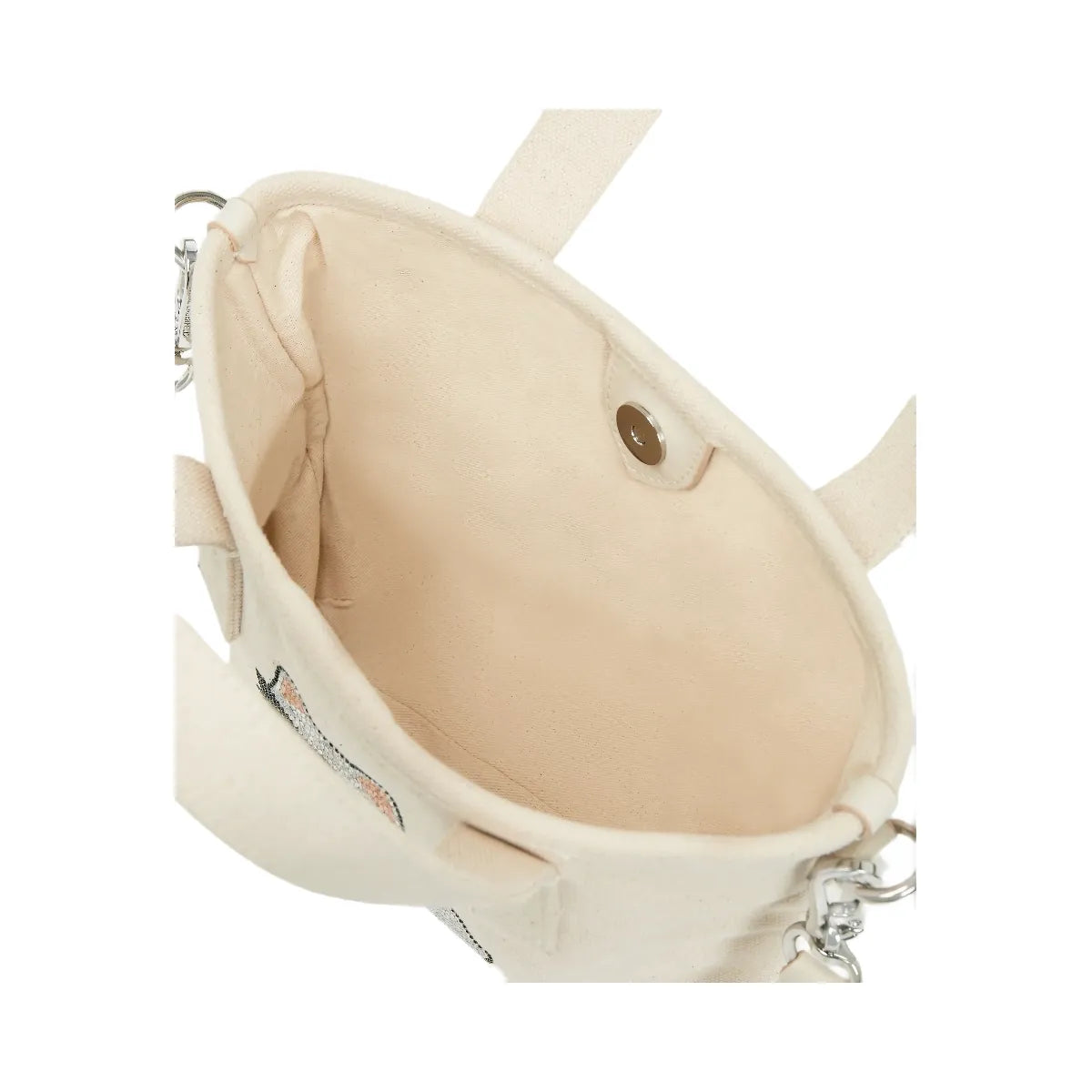 Karl Lagerfeld Ikon Choupette Rhinestone Small Shopper Natural