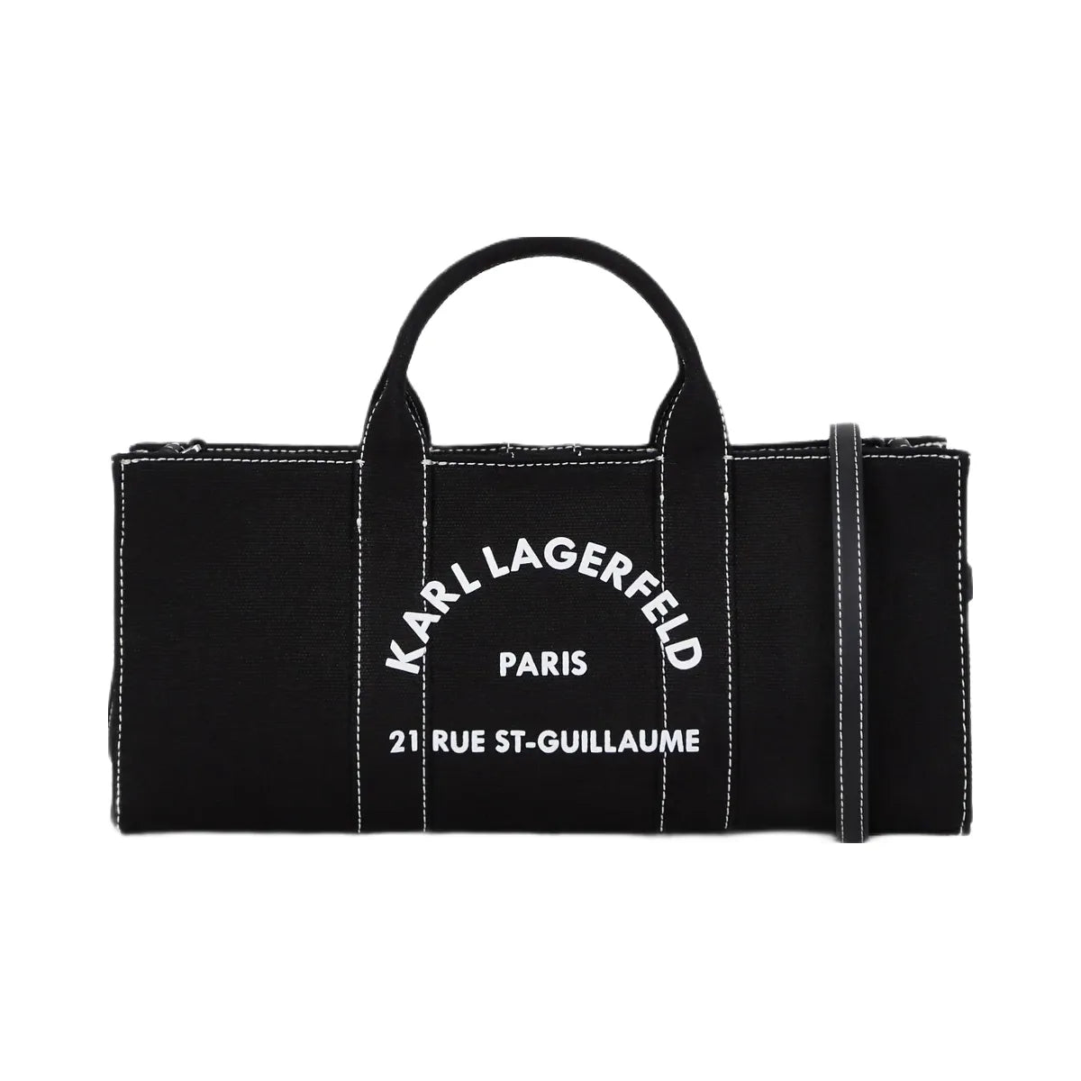 Karl Lagerfeld Rue St-Guillaume Elongated Tote Bag Black