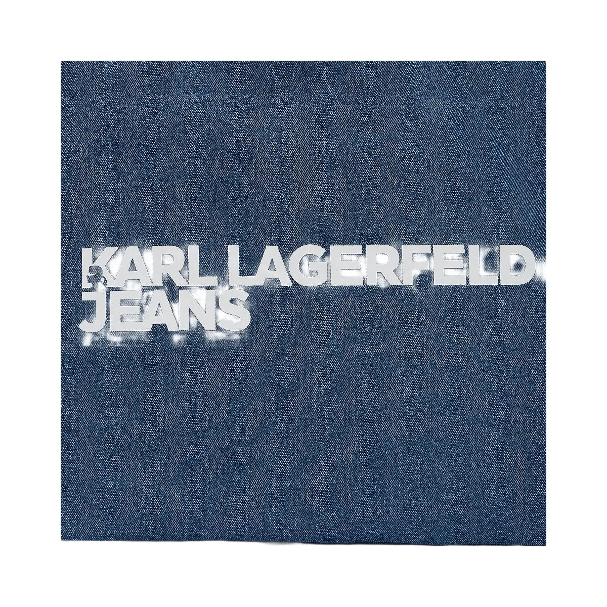 Karl Lagerfeld Logo Denim Shopper Washed Mid Blue