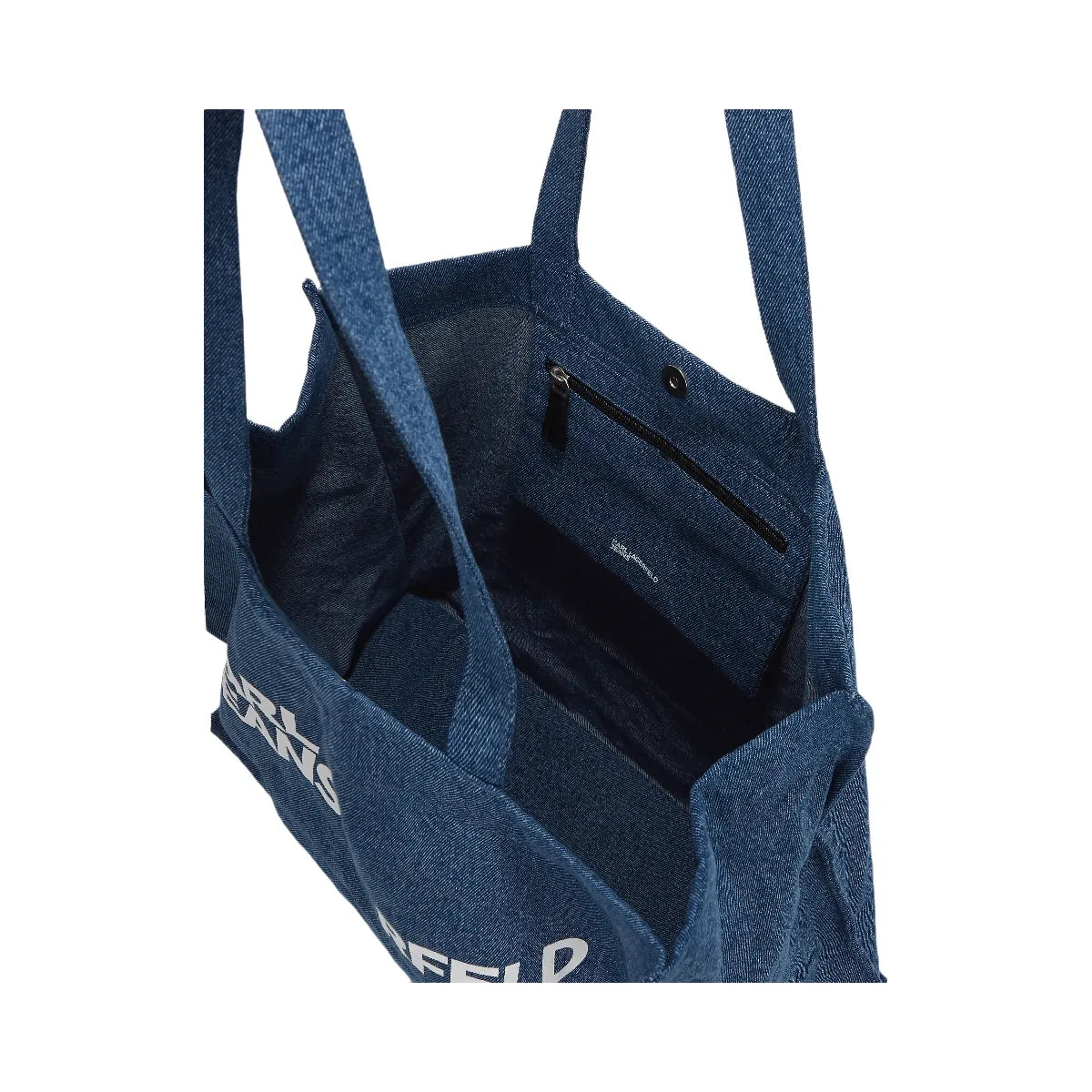 Karl Lagerfeld Logo Denim Shopper Washed Mid Blue