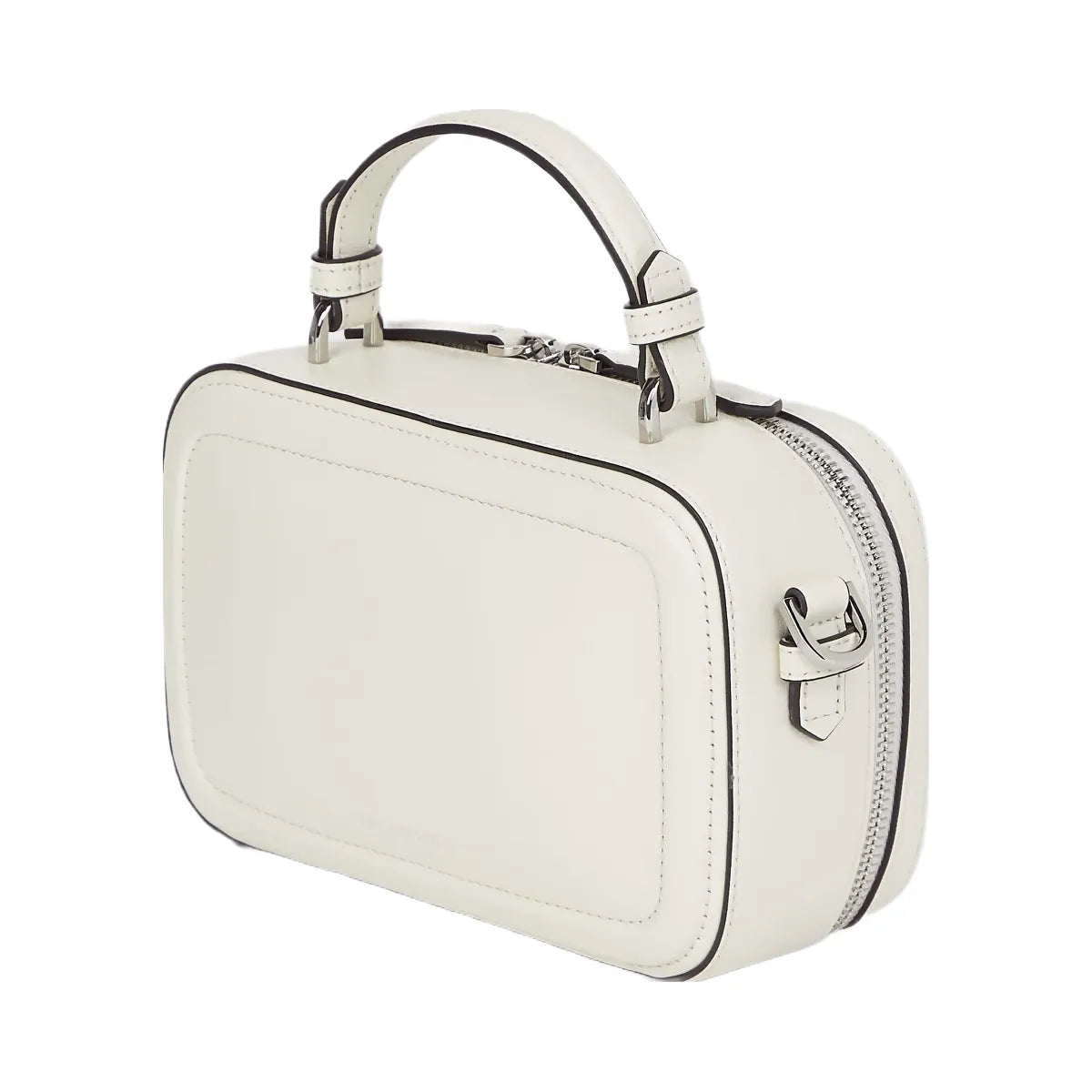 Karl Lagerfeld Autograph Chain Top Handle Bag Off White