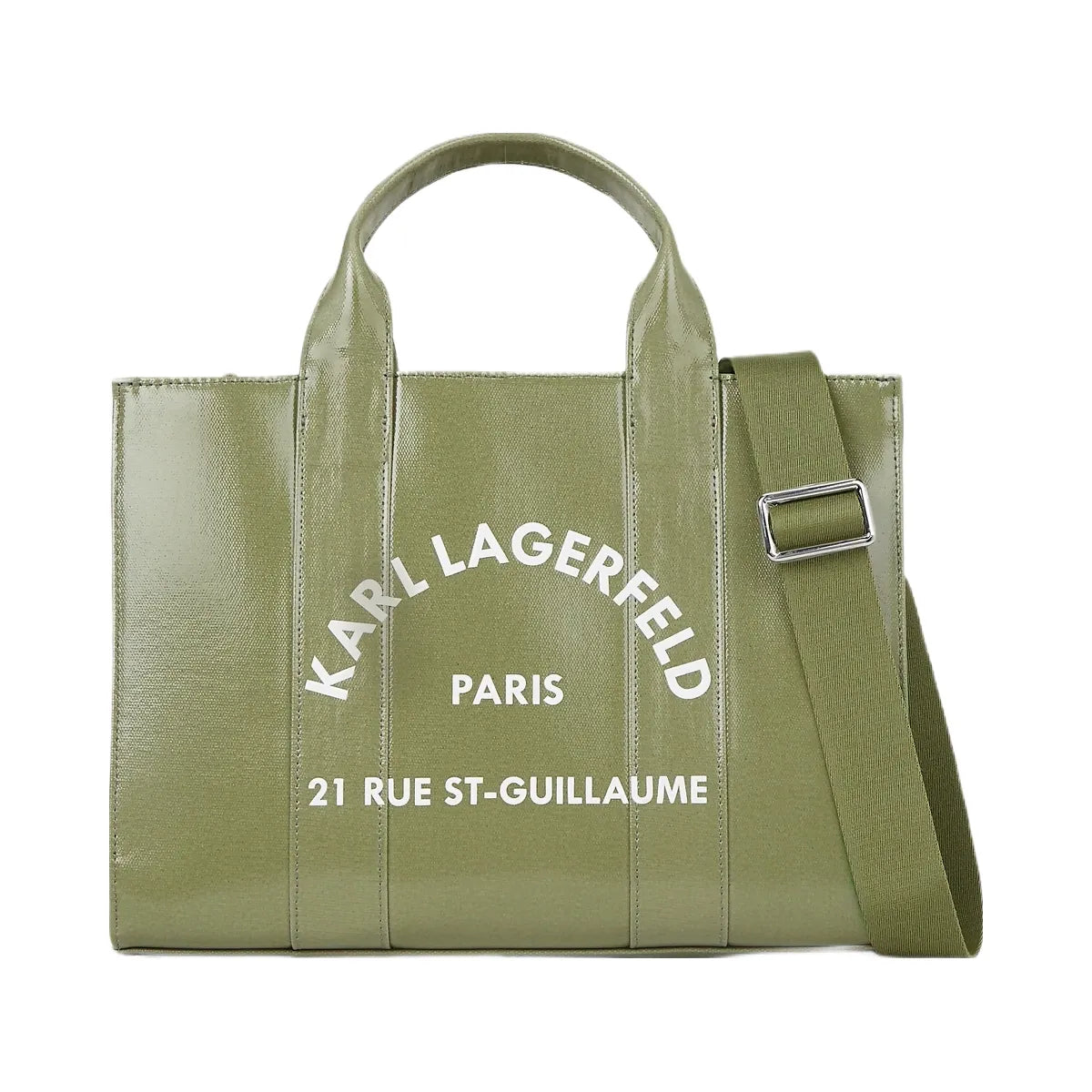 Karl Lagerfeld Rue St-Guillaume Coated Tote Bag Cedar