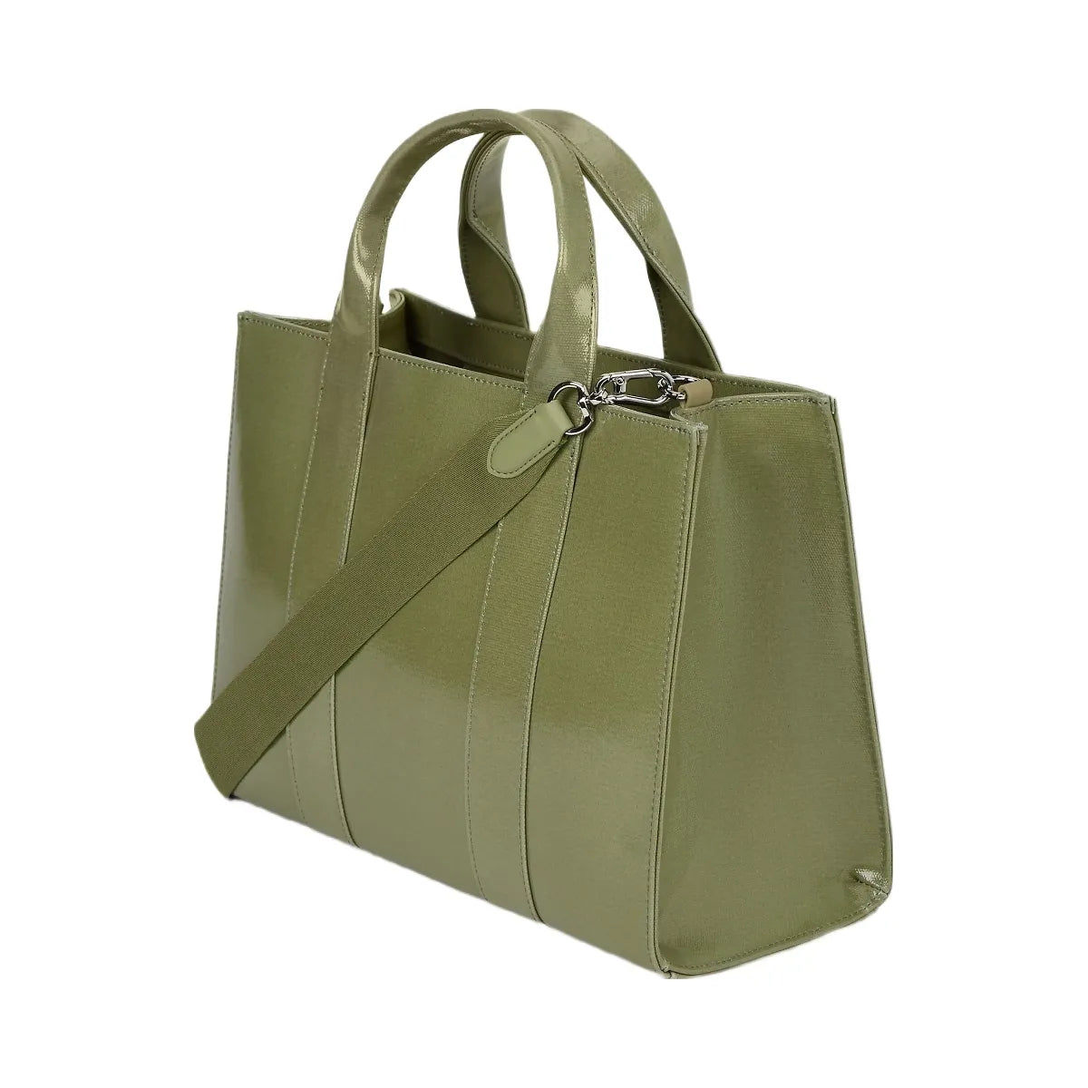 Karl Lagerfeld Rue St-Guillaume Coated Tote Bag Cedar