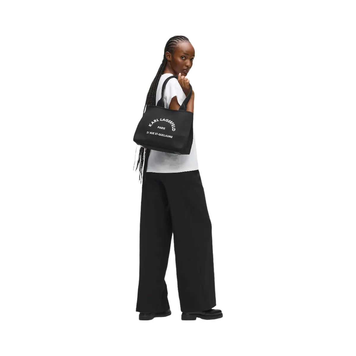 Karl Lagerfeld Rue St-Guillaume Transformable Tote Bag Black