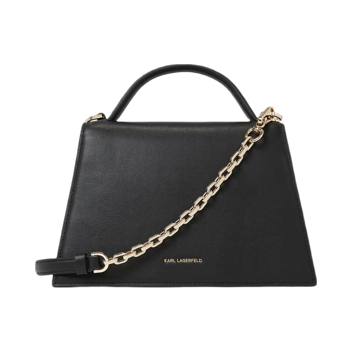 Karl Lagerfeld Signature Medium Crossbody Bag Black Gold