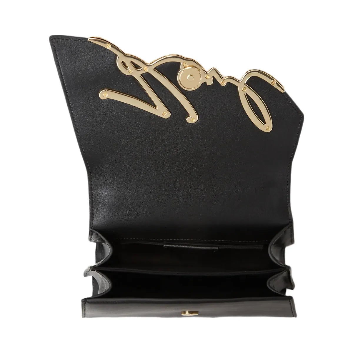 Karl Lagerfeld Signature Medium Crossbody Bag Black Gold
