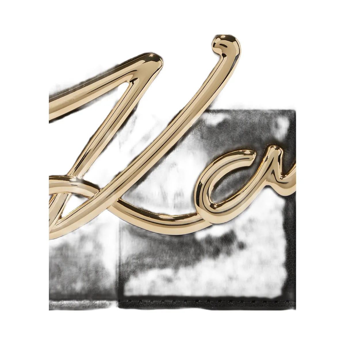 Karl Lagerfeld Signature Small Crossbody Bag Black Gold
