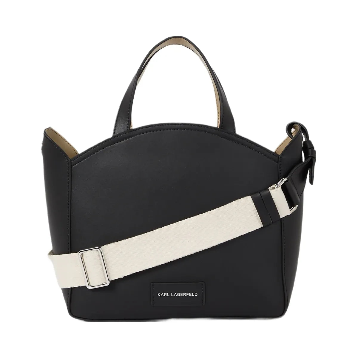 Karl Lagerfeld Circle Perforated Small Tote Bag Black