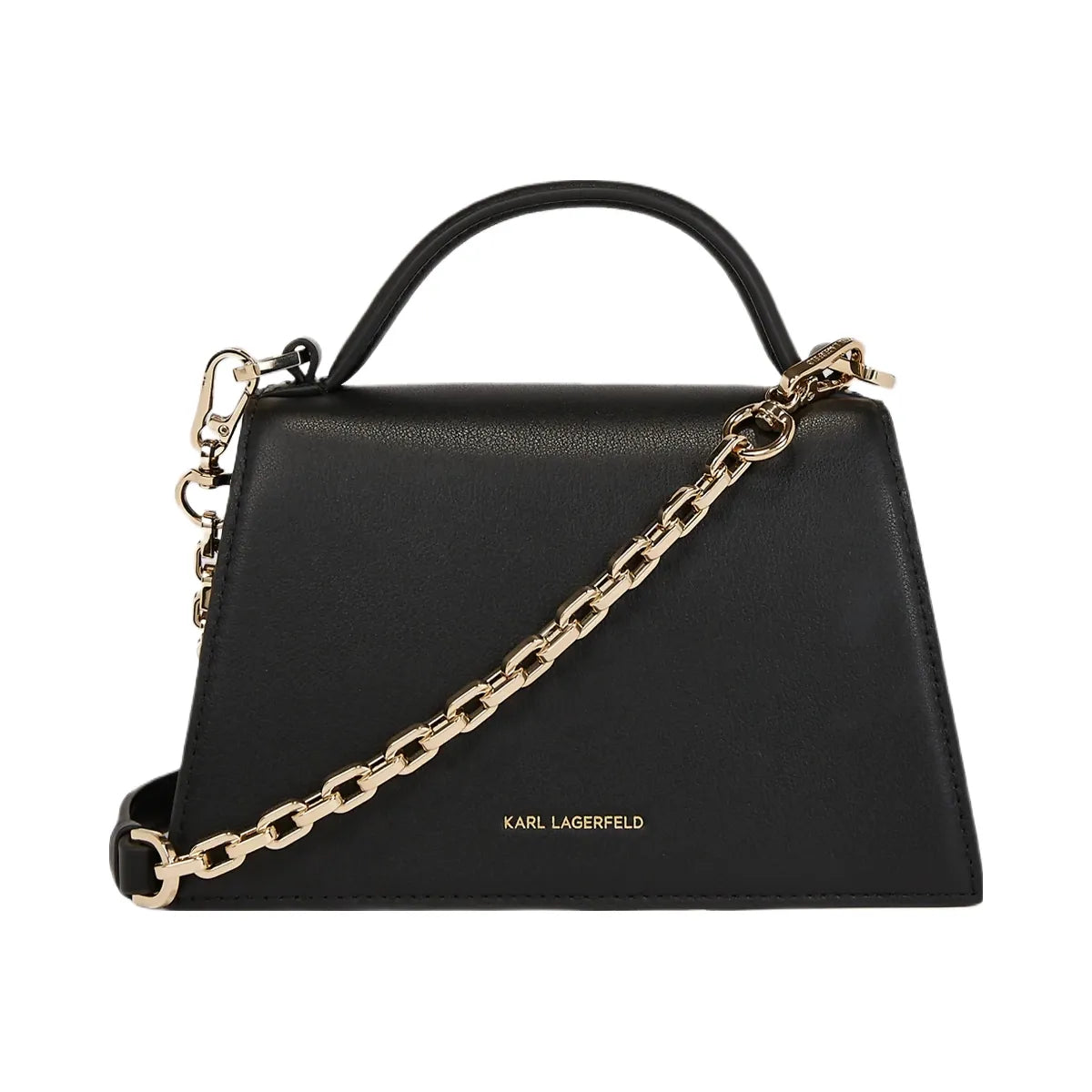 Karl Lagerfeld Signature Small Crossbody Bag Black Gold