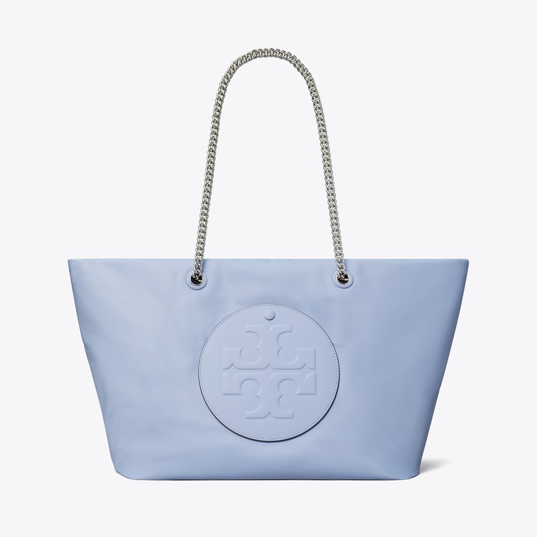 Tory Burch Ella Chain Zip Tote Blue Dawn