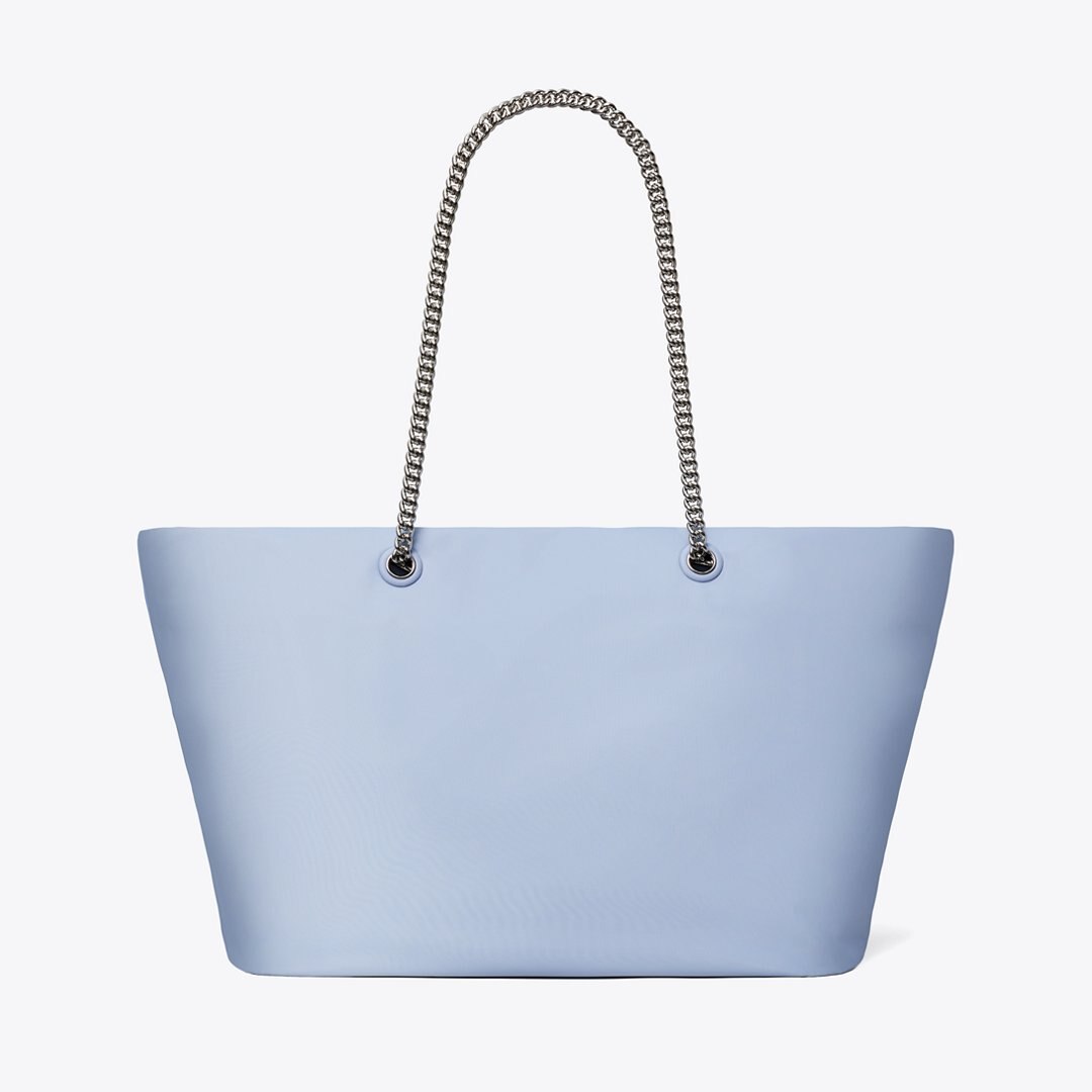 Tory Burch Ella Chain Zip Tote Blue Dawn