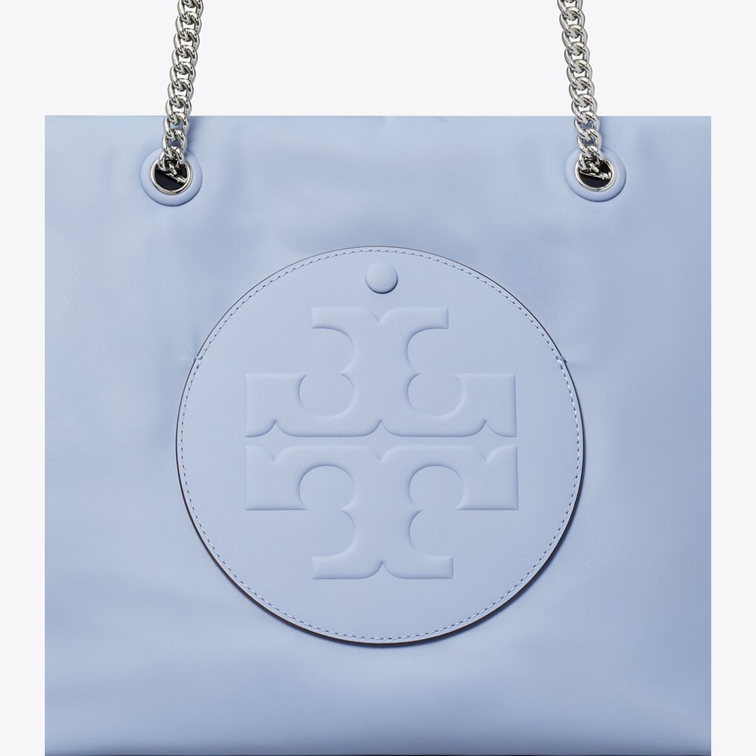 Tory Burch Ella Chain Zip Tote Blue Dawn