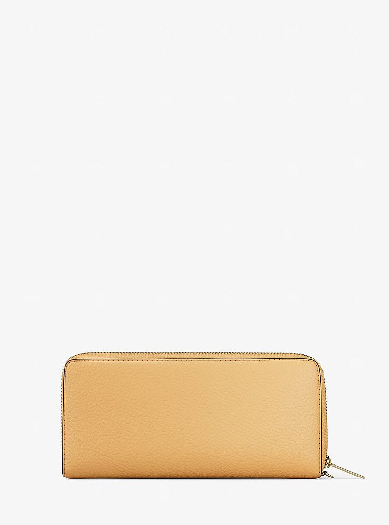 Michael Kors Jet Set Travel Large Pebbled Leather Wristlet Honeywheat