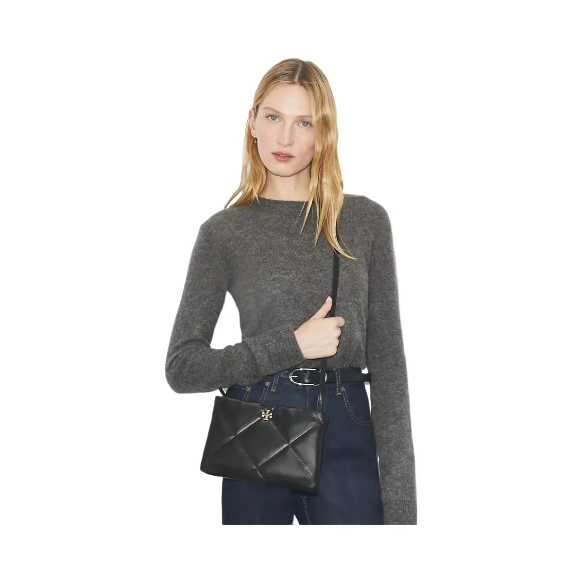 Tory Burch Kira Diamond Quilt Crossbody Bag Black