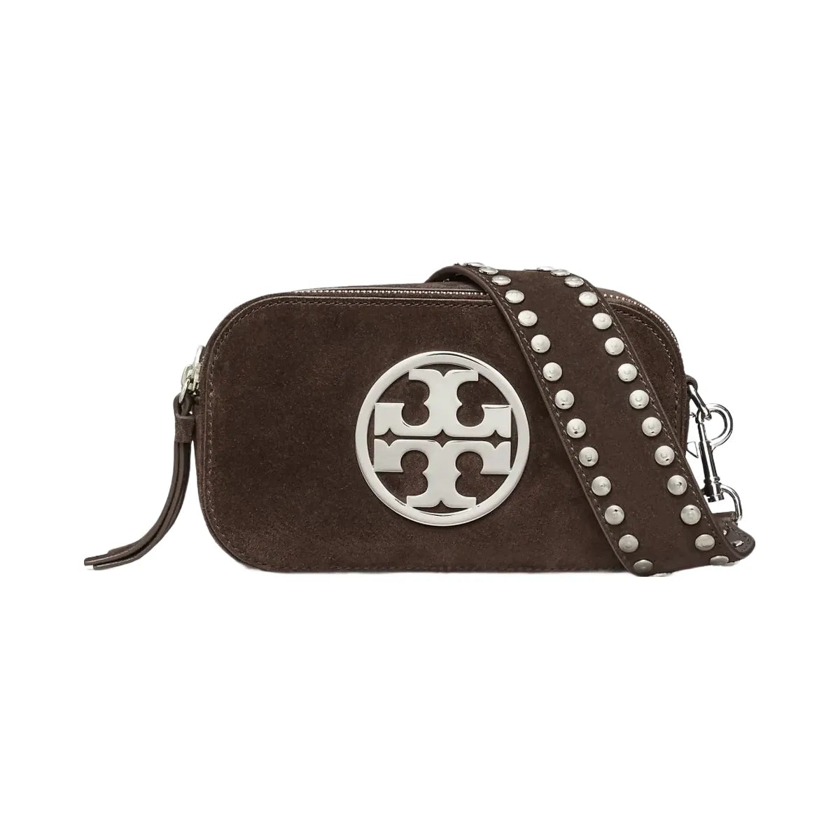 Tory Burch Mini Miller Suede Crossbody Bag Shadow Oak