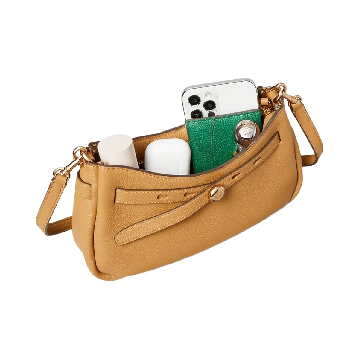 Tory Burch Romy Zip Top Crossbody Dark Kale