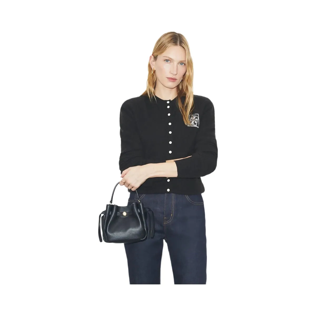Tory Burch Mini Romy Bucket Bag Black