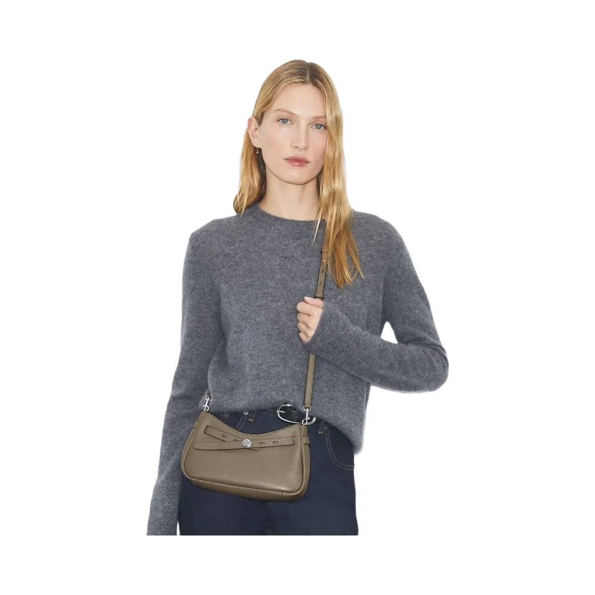 Tory Burch Romy Zip Top Crossbody Wild Mushroom