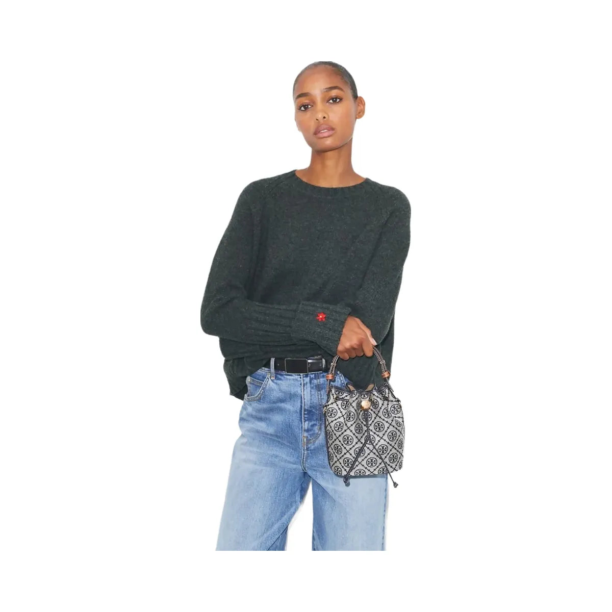 Tory Burch T Monogram Mini Bucket Bag Tory Navy