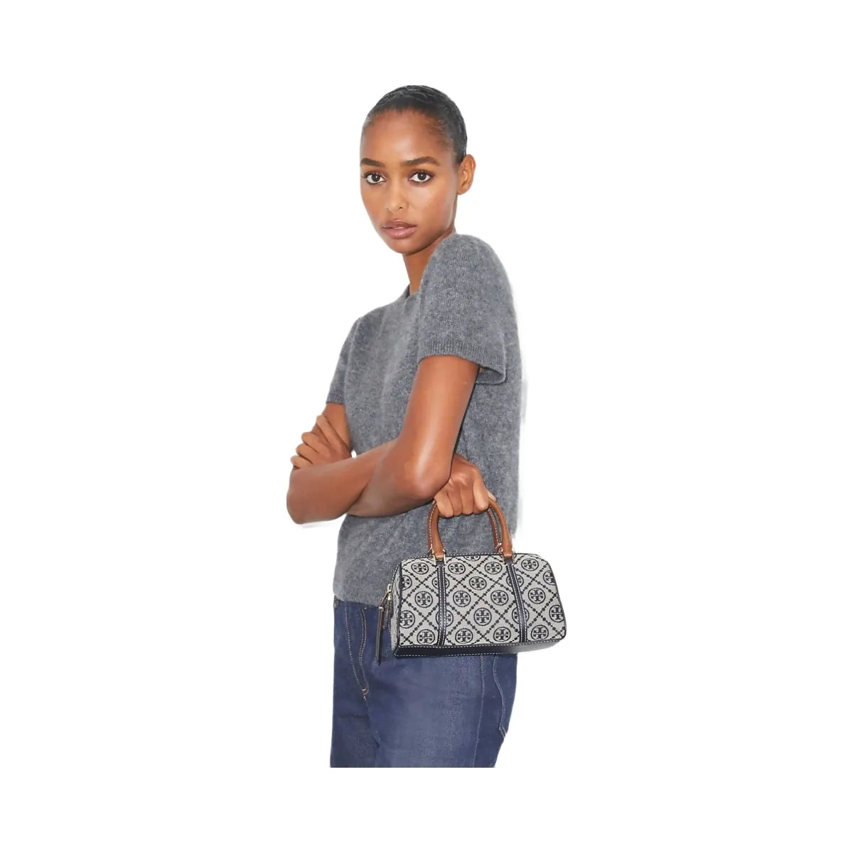 Tory Burch T Monogram Petite Barrel Bag Tory Navy