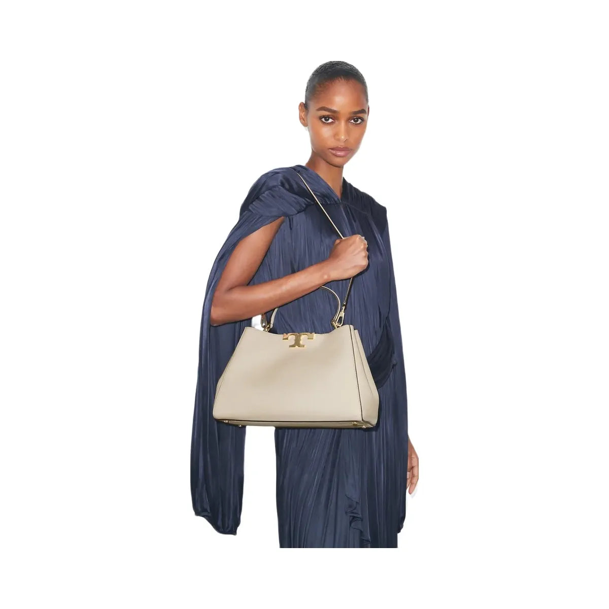 Tory Burch Eleanor Soft Satchel Light Stone