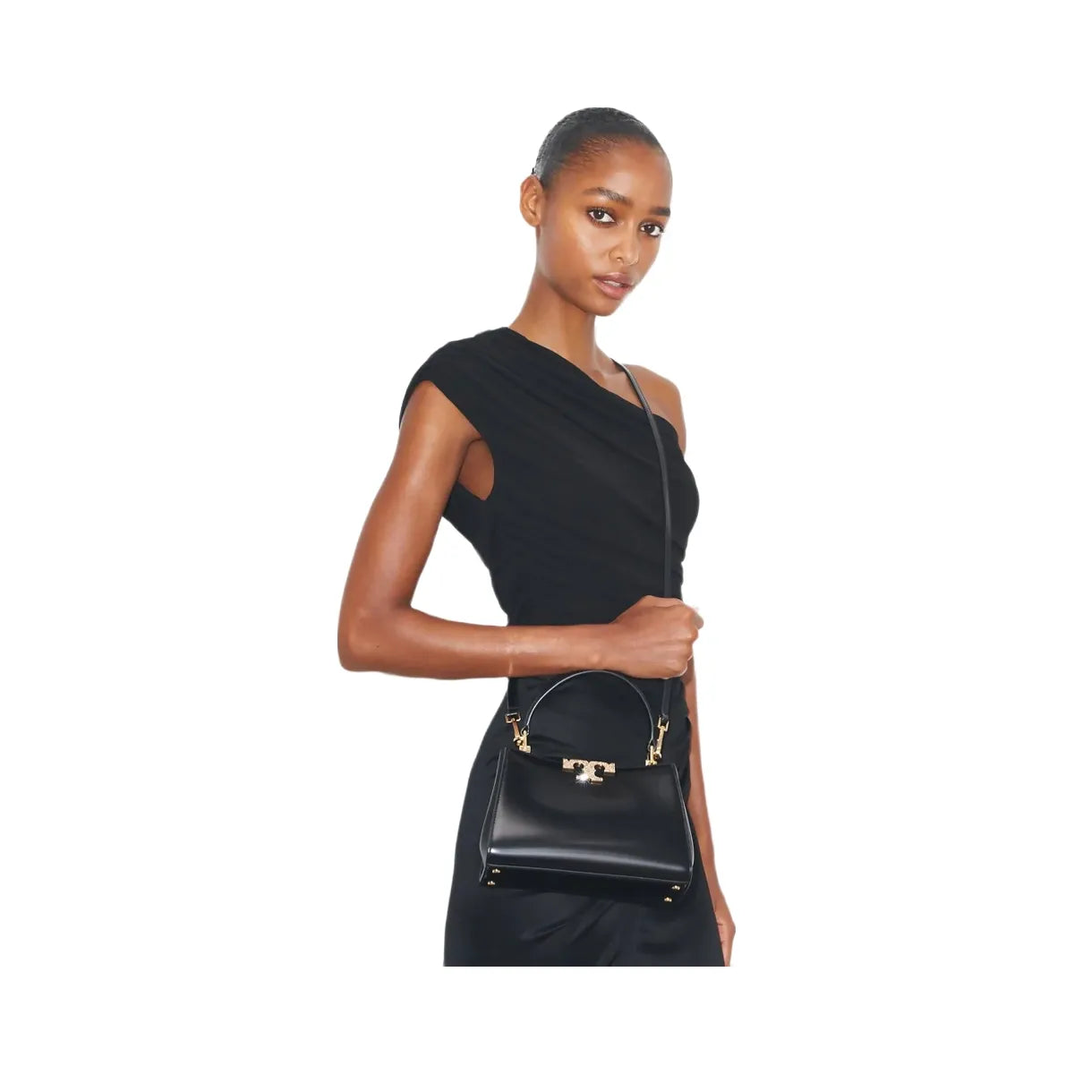 Tory Burch Mini Eleanor Pav Satchel Black