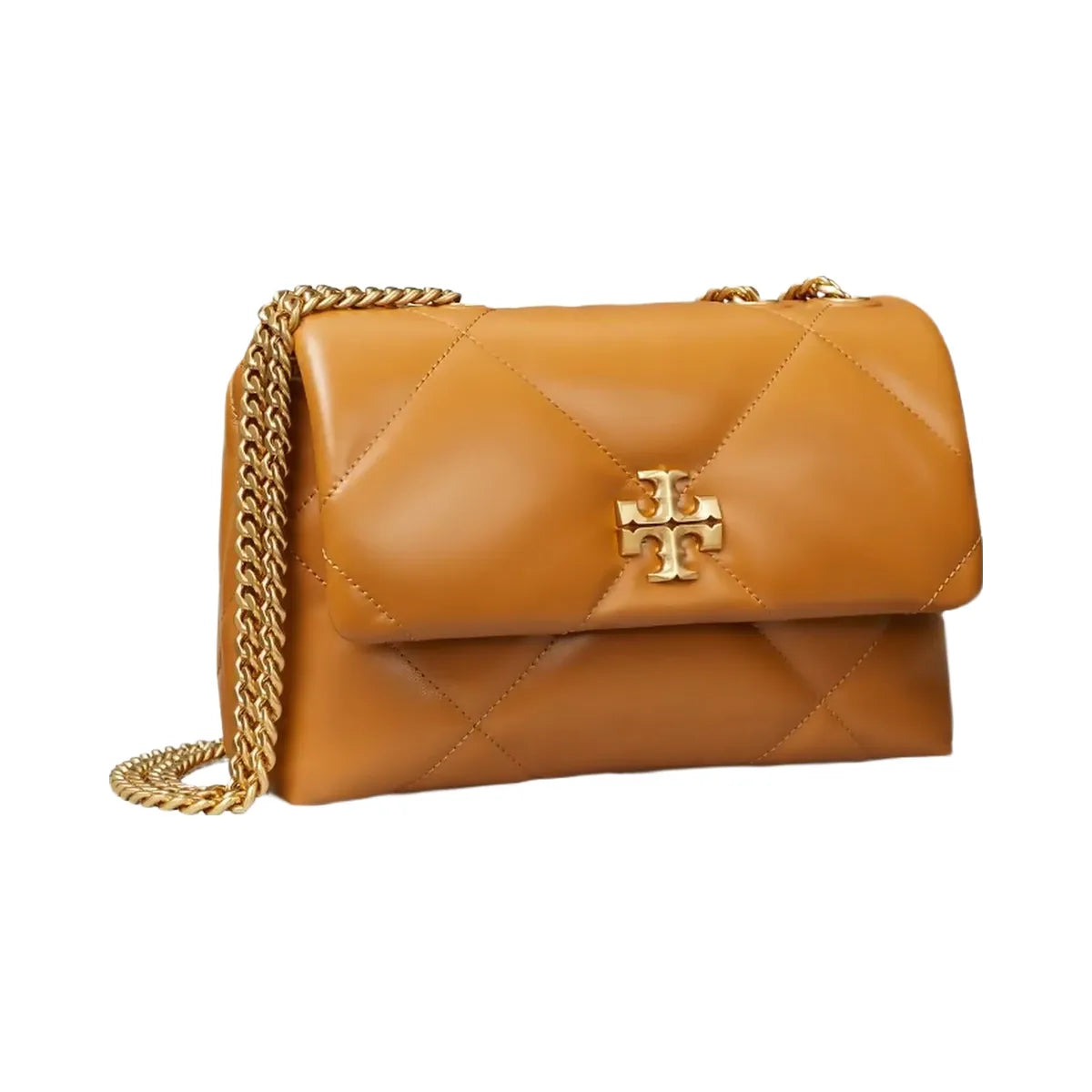 Tory Burch Small Kira Diamond Quilt Shoulder Bag Classic Chestnut