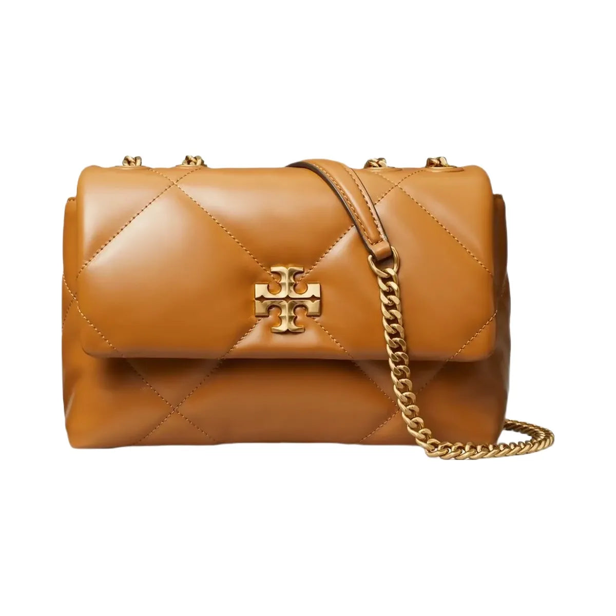 Tory Burch Small Kira Diamond Quilt Shoulder Bag Classic Chestnut
