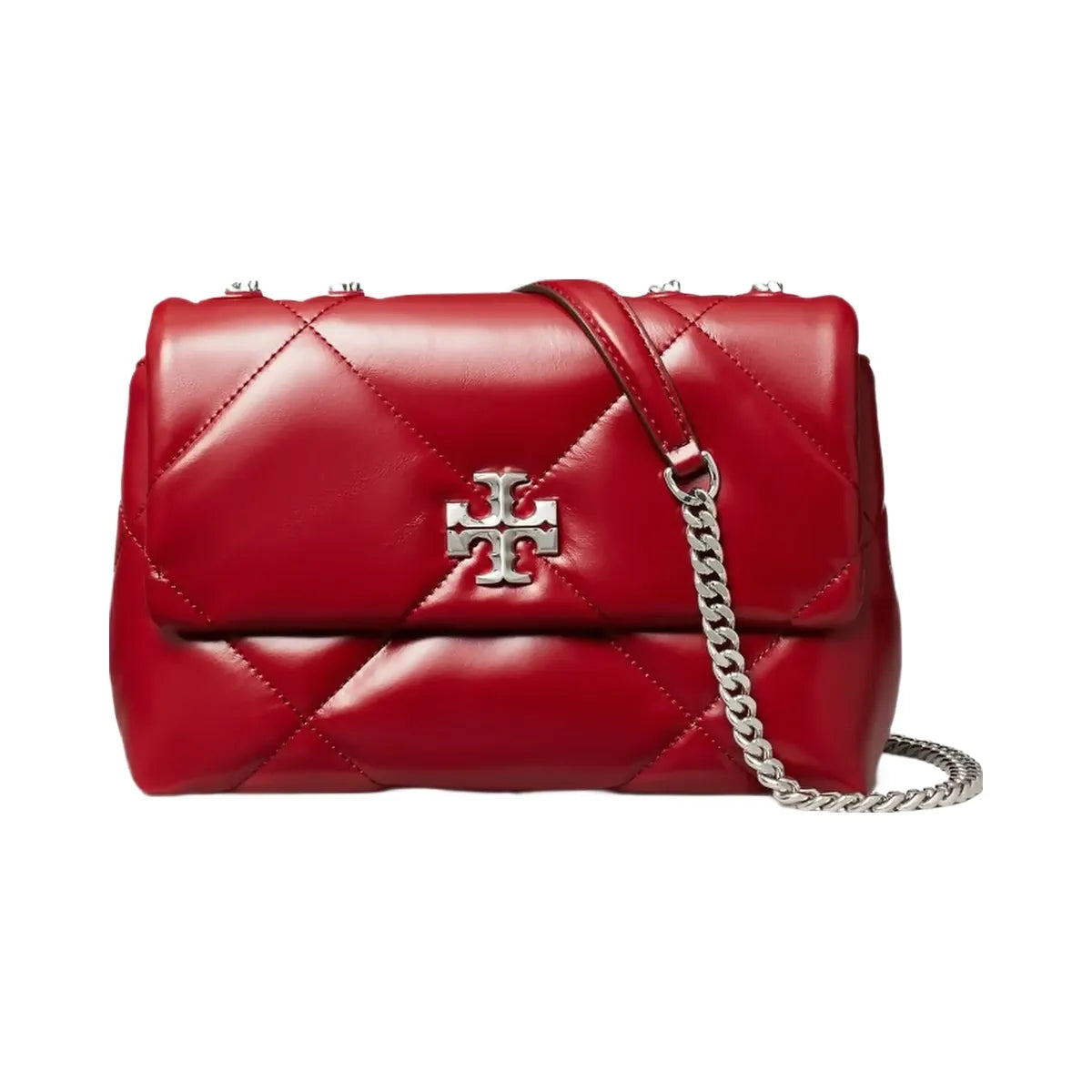 Tory Burch Small Kira Diamond Quilt Shoulder Bag Red