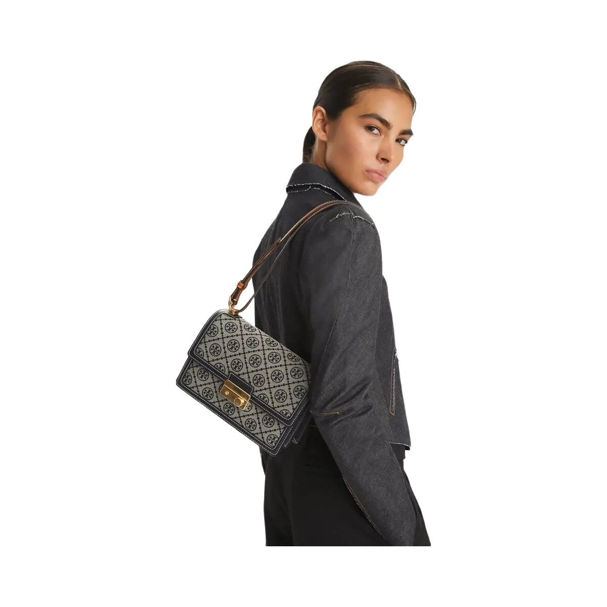 Tory Burch T Monogram Shoulder Bag Tory Navy