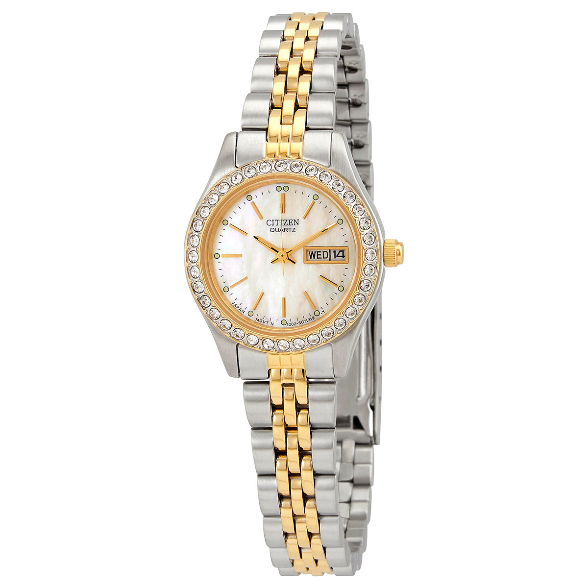 Citizen Quartz Crystal Mother Of Pearl Dial Women's Watch