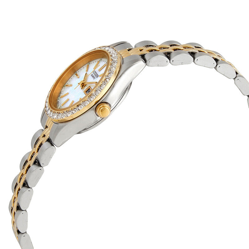 Citizen Quartz Crystal Mother Of Pearl Dial Women's Watch
