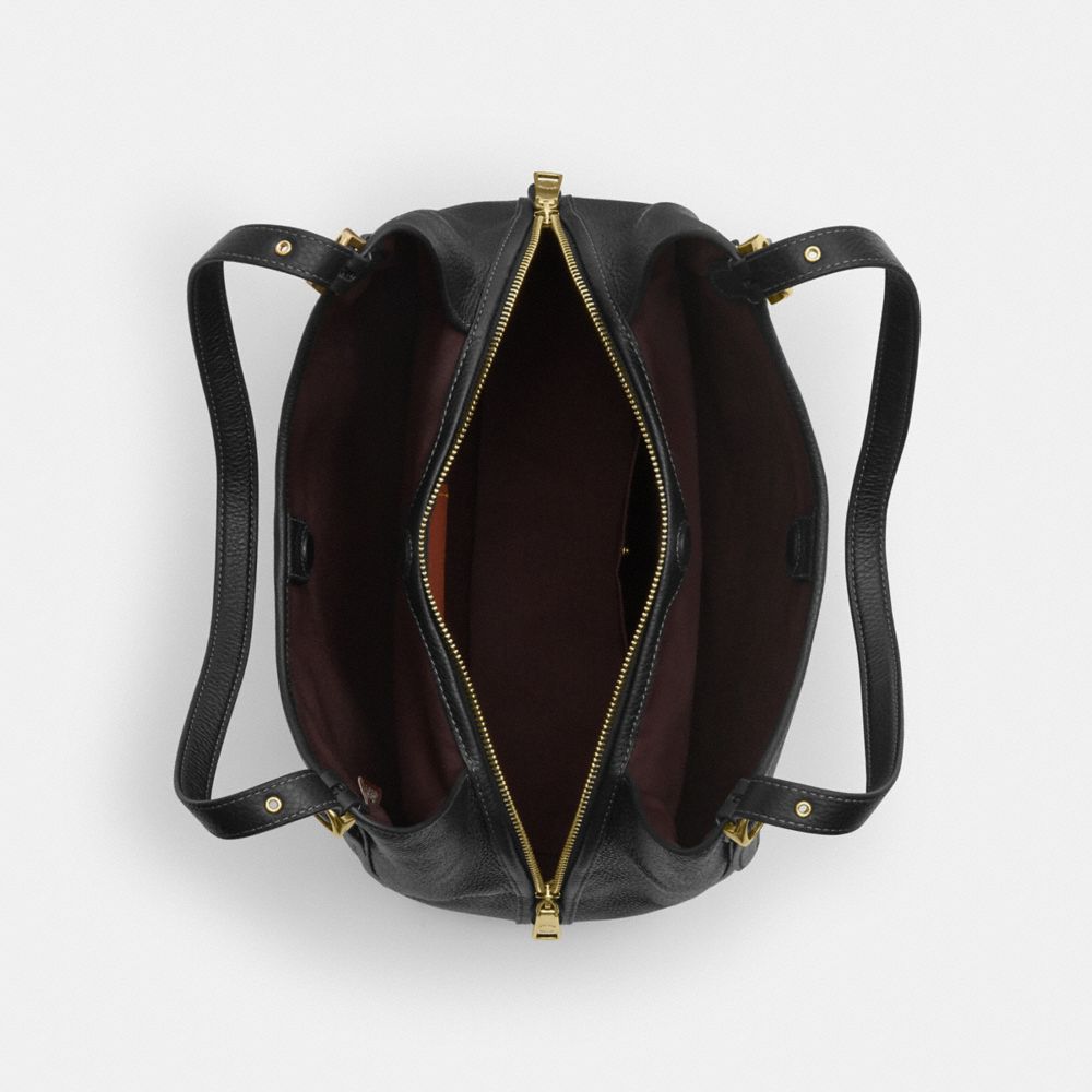 Coach Erin Shoulder Bag Gold Black