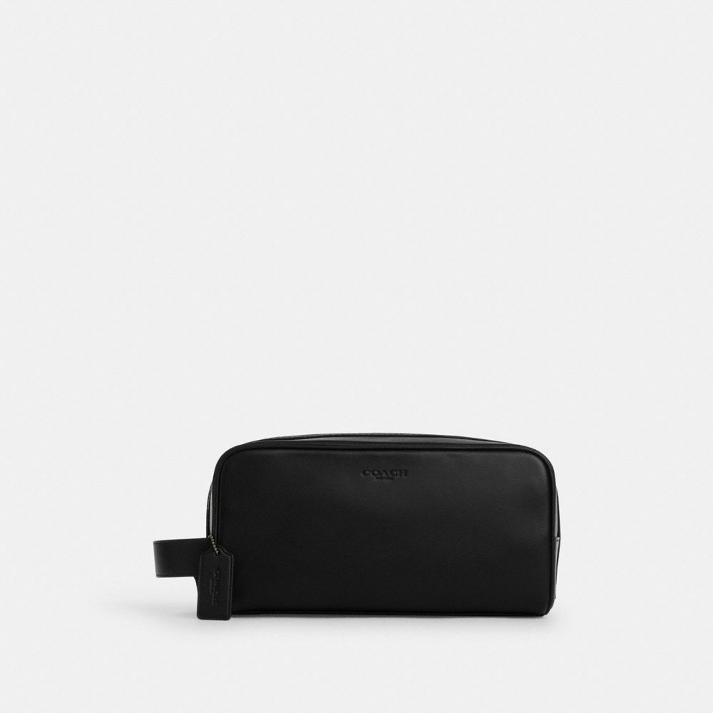Coach Large Travel Kit Gunmetal Black