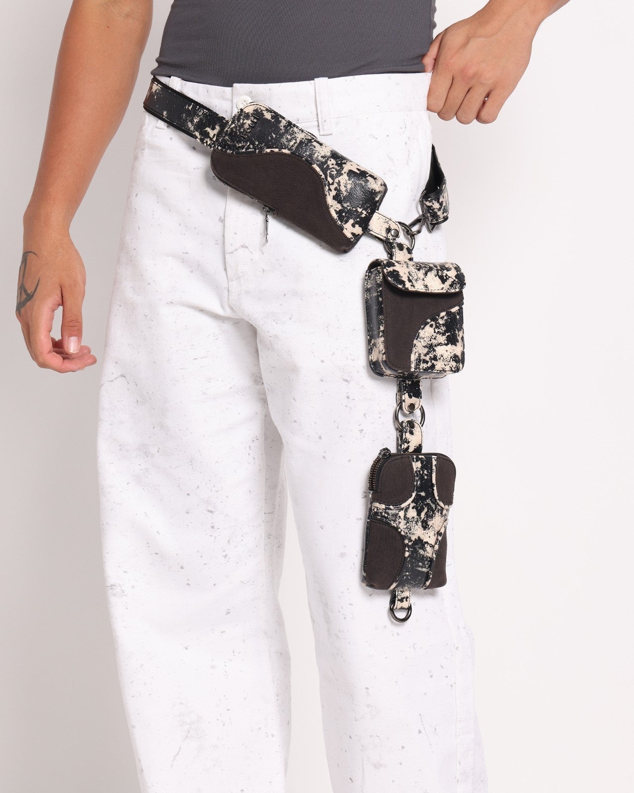 Muddled Cargo Crossbody Belt - Cracked Indigo