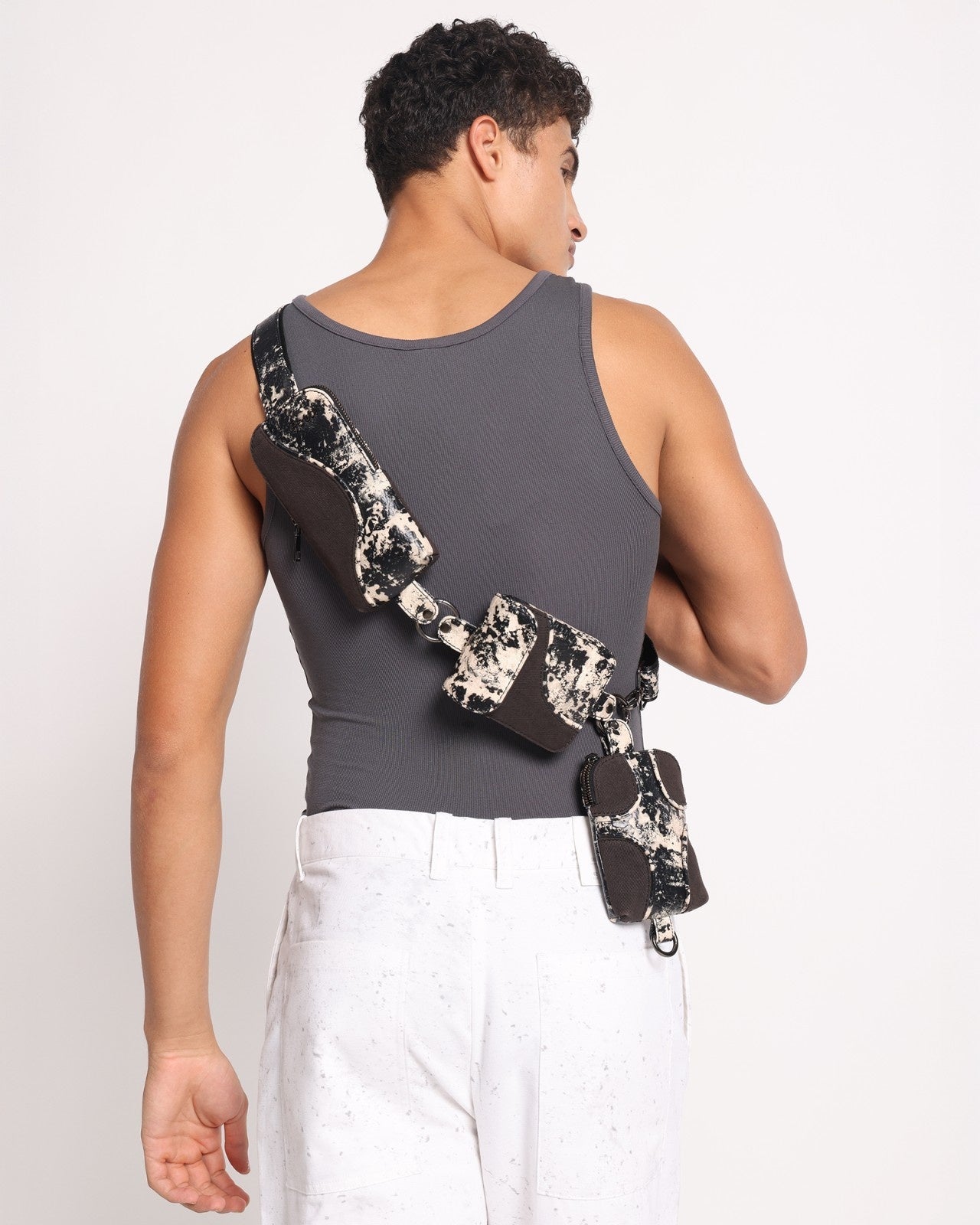 Muddled Cargo Crossbody Belt - Cracked Indigo