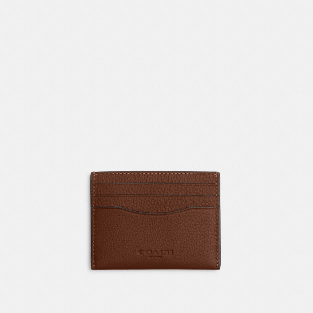 Coach Slim Id Card Case Saddle