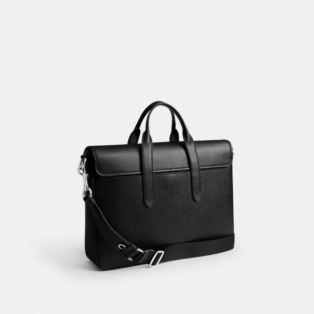 Coach Sullivan Portfolio Brief Silver Black