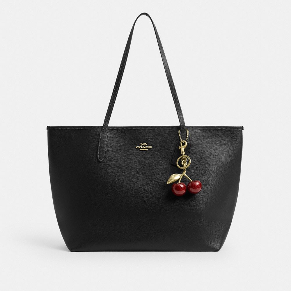 Coach City Tote Bag Gold Black