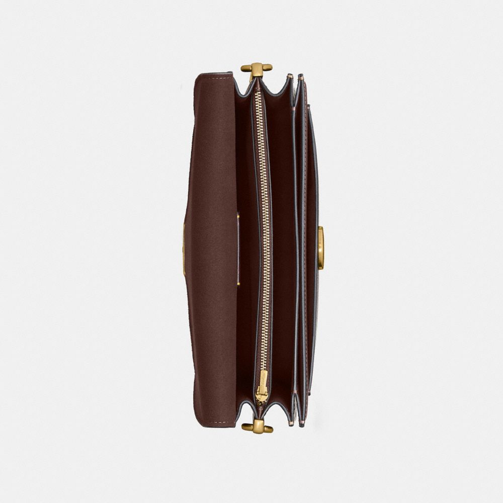 Coach Tabby Shoulder Bag 26 In Signature Canvas Brass Maple