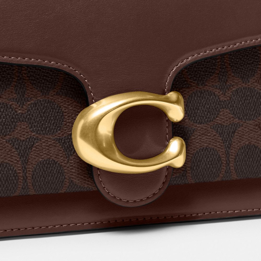 Coach Tabby Shoulder Bag 26 In Signature Canvas Brass Maple