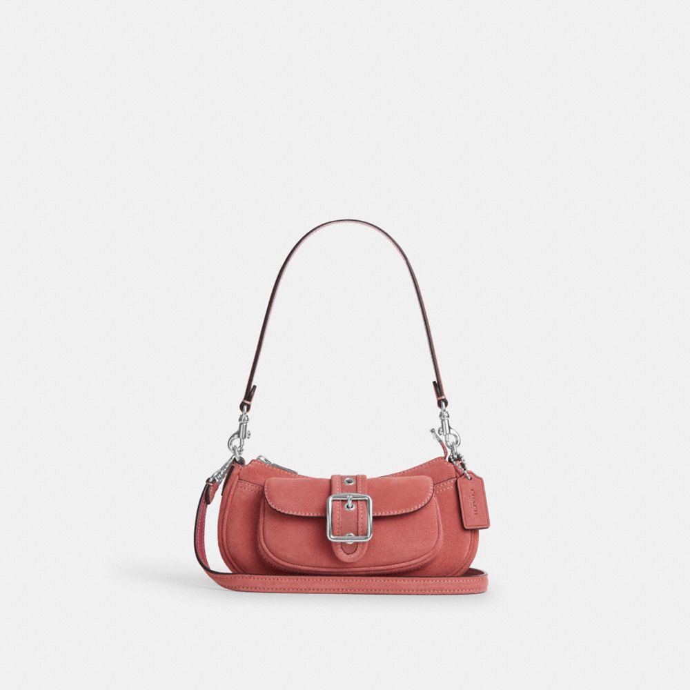Coach Ashton Mini Shoulder Bag Silver Pink