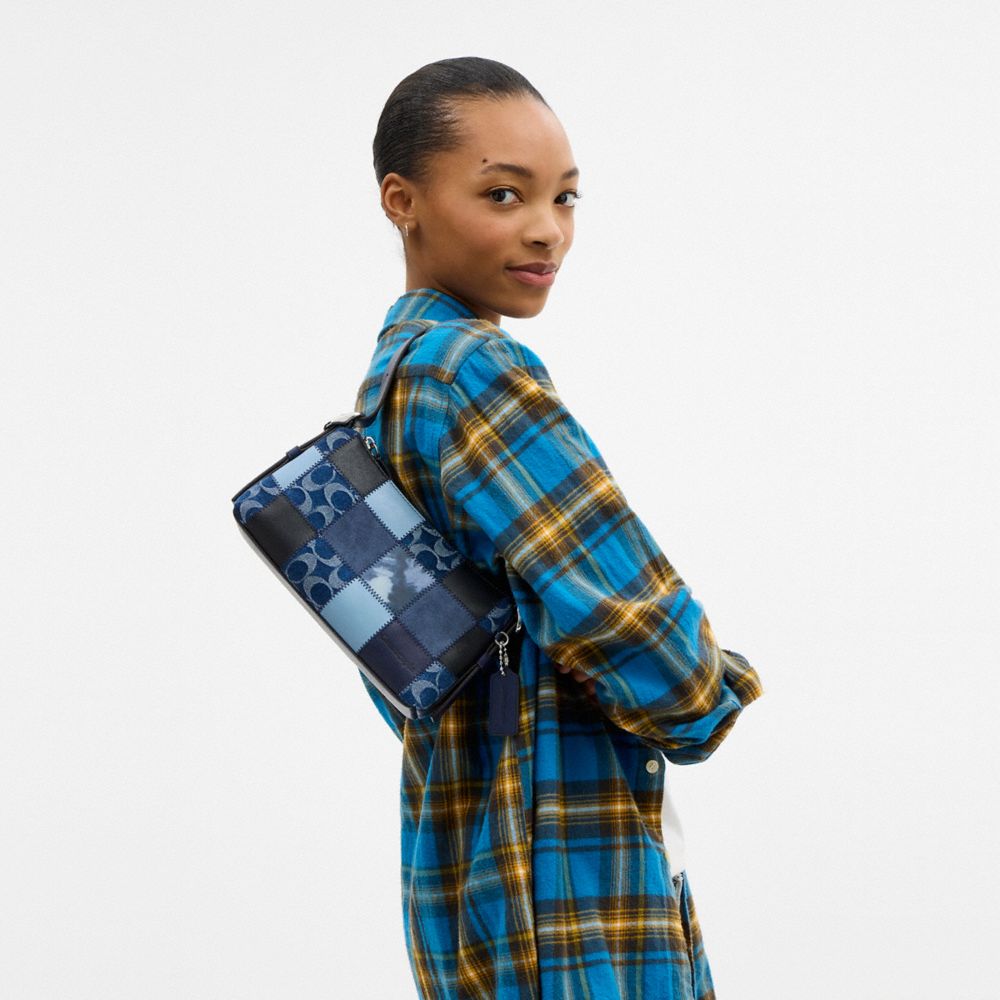 Coach Alter/Ego Small Slouchy Shoulder Bag Denim Sig Multi