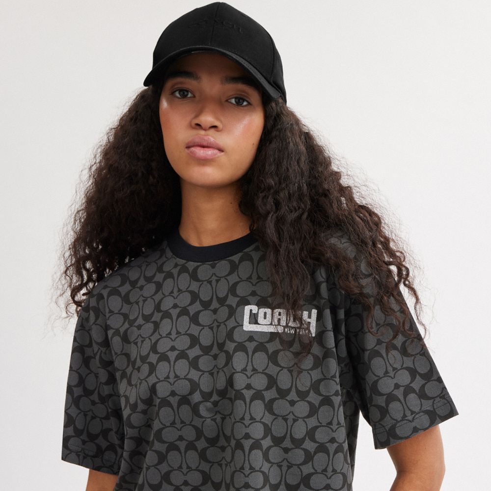 Coach Embroidered Baseball Hat Black